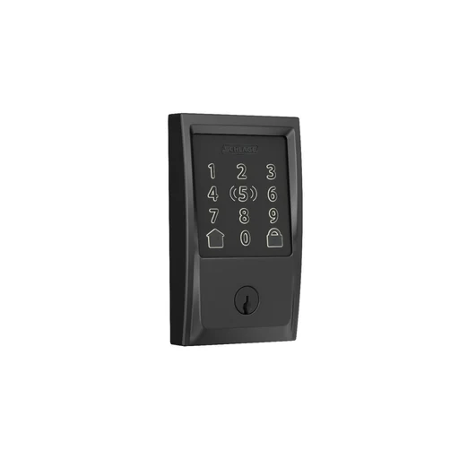 Schlage Encode Plus BE499 with Century trim in matte black.