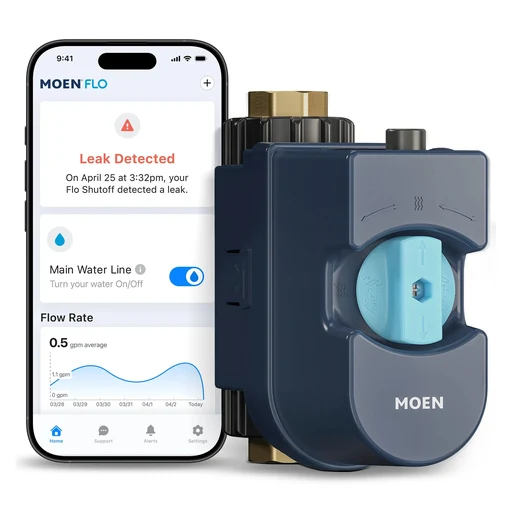 Moen Flo Smart Water Monitor & Shutoff 900-001 (3/4 inch) product photo